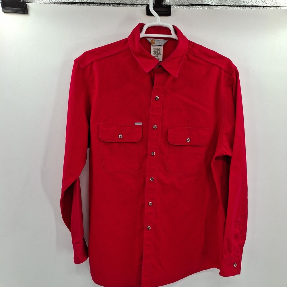 Vintage Carhartt Rugged Outdoor Wear Red Heavyweight Lg Sleeve USA Made Men's XL